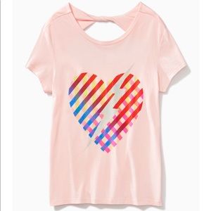 Heart Twist Back Shirt, NWT